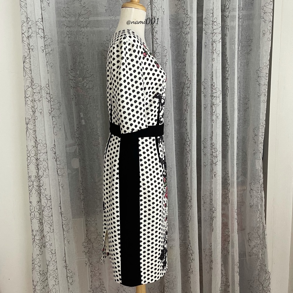 Rickie Freeman for Teri Jon Floral & Polka Dots Dress - Picture 6 of 7